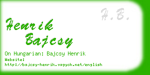 henrik bajcsy business card